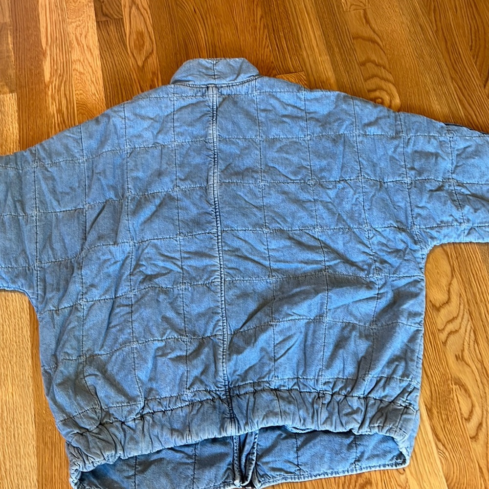 Free People Denim Dolman Quilted Jacket - Picture 13 of 16
